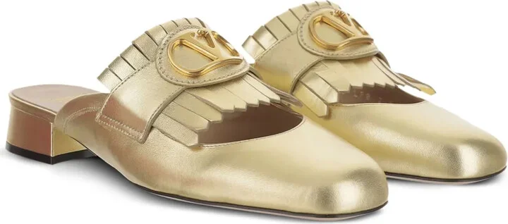 Logo-Plaque Leather Mules - Image 2