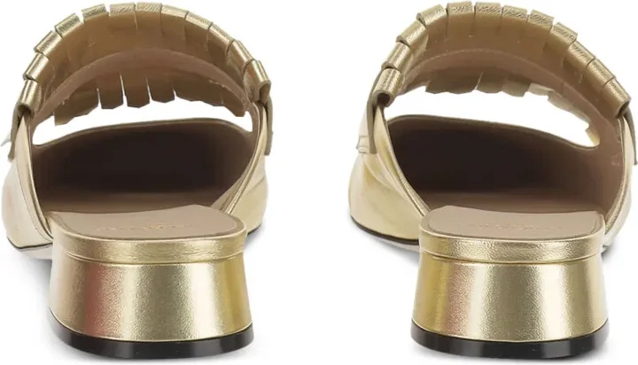 Logo-Plaque Leather Mules - Image 3