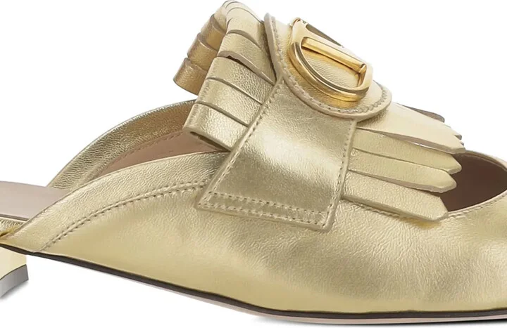 Logo-Plaque Leather Mules - Image 5