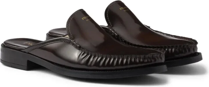 Logo-Plaque Leather Mules - Image 2