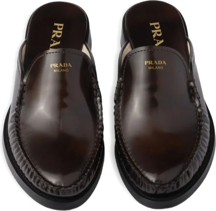Logo-Plaque Leather Mules - Image 4