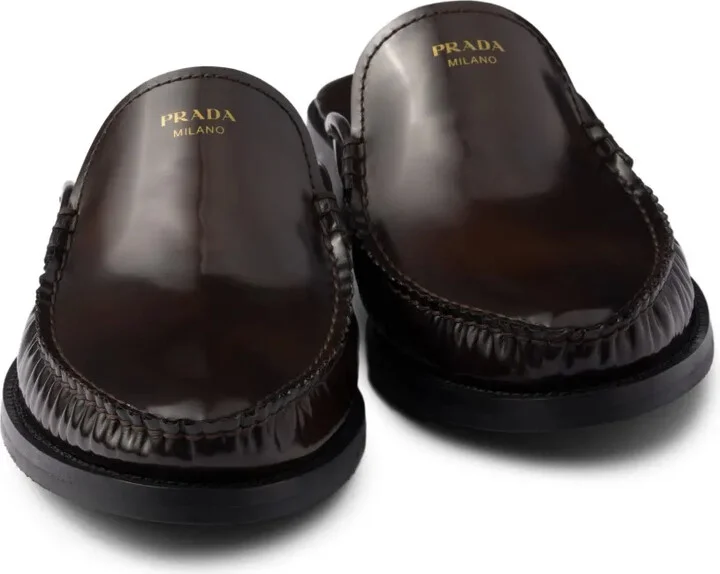 Logo-Plaque Leather Mules - Image 5