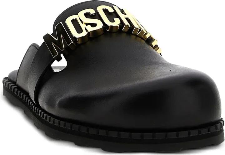 Logo-Plaque Leather Mules - Image 2