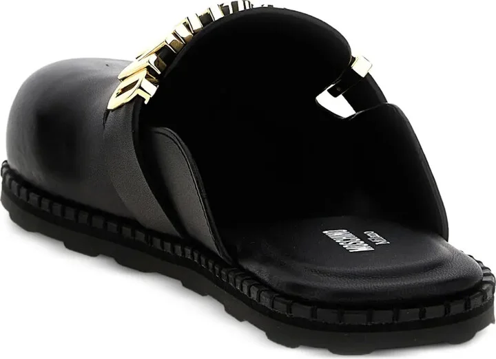 Logo-Plaque Leather Mules - Image 3