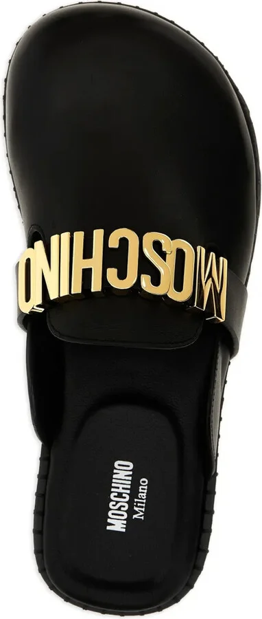 Logo-Plaque Leather Mules - Image 4