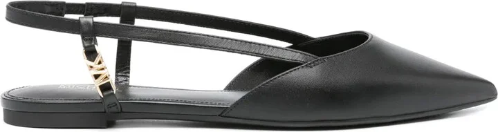 Logo-Plaque Leather Pumps