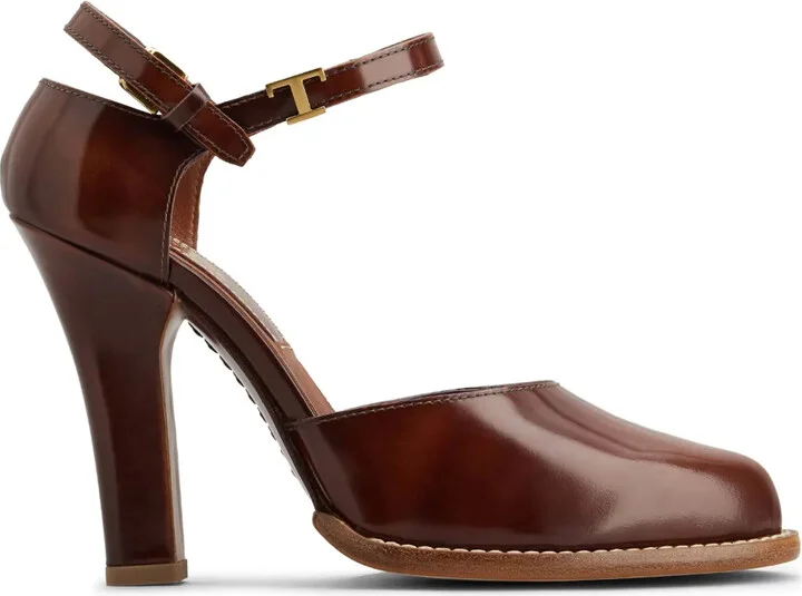 Logo-Plaque Leather Pumps