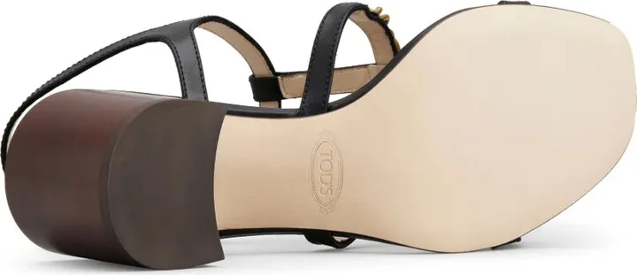 Logo-Plaque Leather Sandals - Image 4
