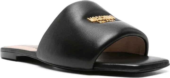 Logo-Plaque Leather Sandals - Image 2