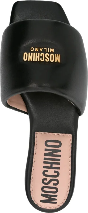 Logo-Plaque Leather Sandals - Image 4