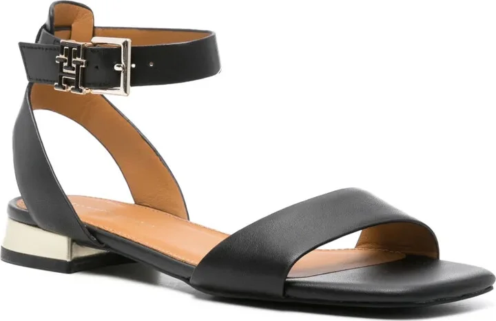 Logo-Plaque Leather Sandals - Image 2