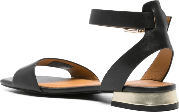Logo-Plaque Leather Sandals - Image 3