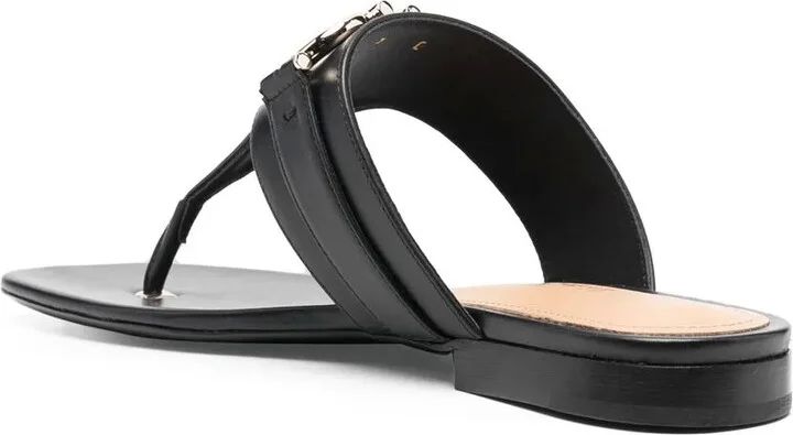 Logo-Plaque Leather Sandals - Image 3