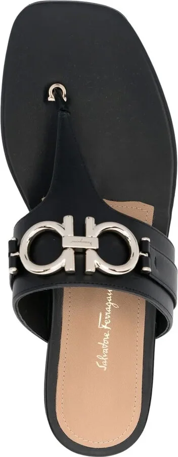 Logo-Plaque Leather Sandals - Image 4