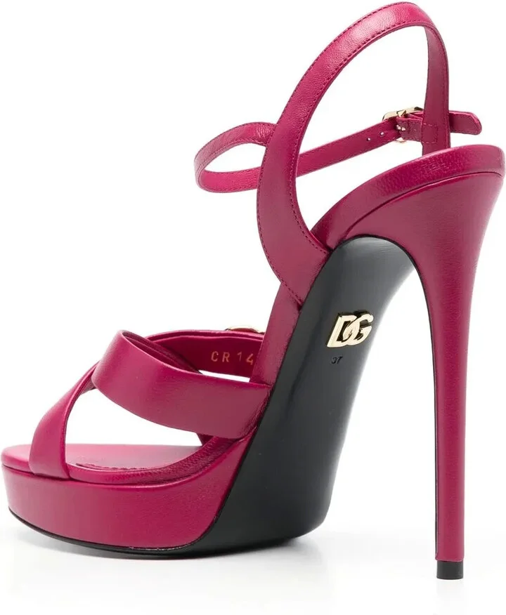 Logo-Plaque Leather Sandals - Image 3