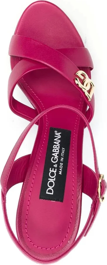 Logo-Plaque Leather Sandals - Image 4