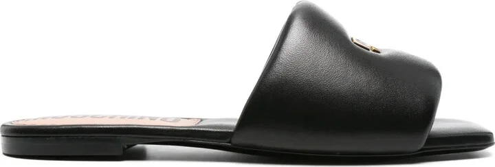 Logo-Plaque Leather Sandals