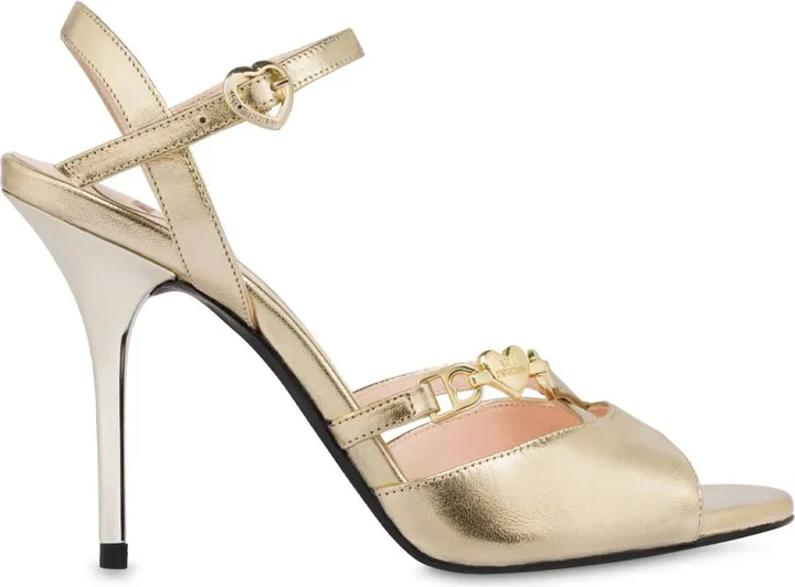Logo-Plaque Leather Sandals