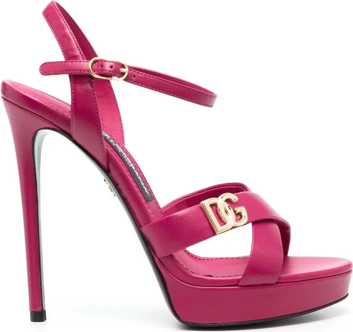 Logo-Plaque Leather Sandals