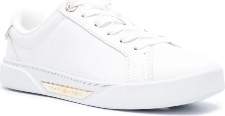 Logo-Plaque Leather Sneakers - Image 2