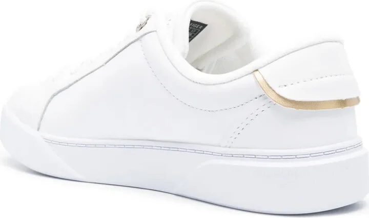 Logo-Plaque Leather Sneakers - Image 3