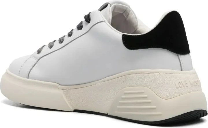 Logo-Plaque Leather Sneakers - Image 3