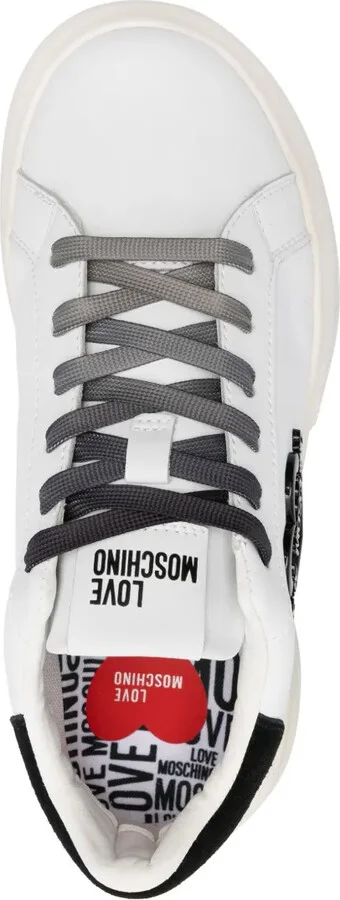 Logo-Plaque Leather Sneakers - Image 4