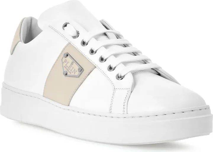 Logo-Plaque Leather Sneakers - Image 2
