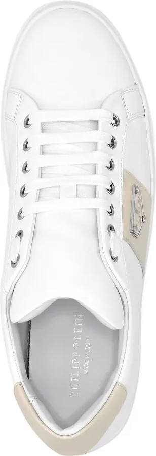 Logo-Plaque Leather Sneakers - Image 3