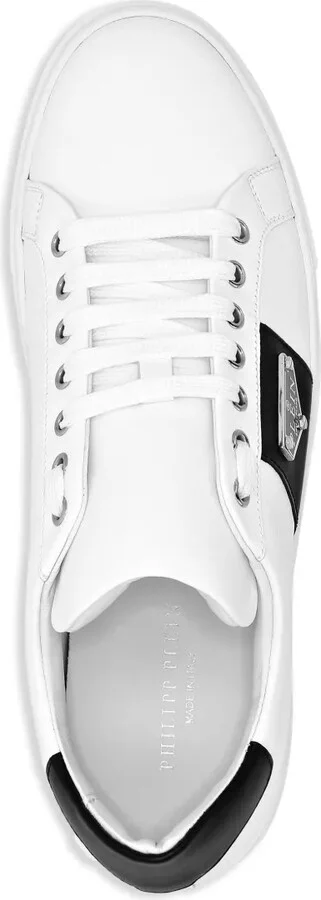 Logo-Plaque Leather Sneakers - Image 3