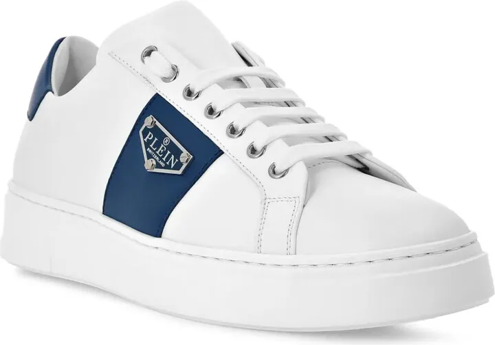 Logo-Plaque Leather Sneakers - Image 2