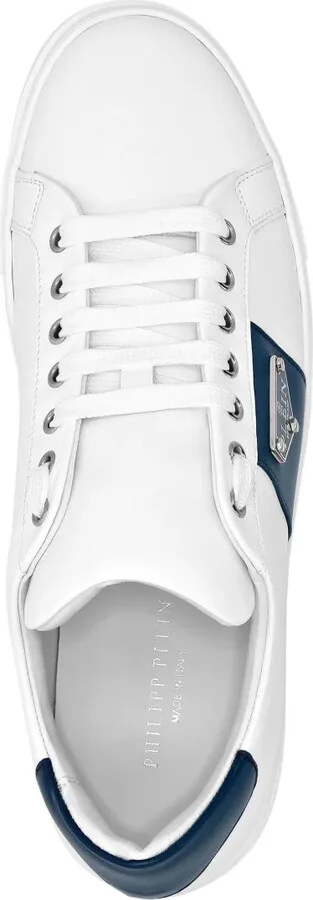 Logo-Plaque Leather Sneakers - Image 3