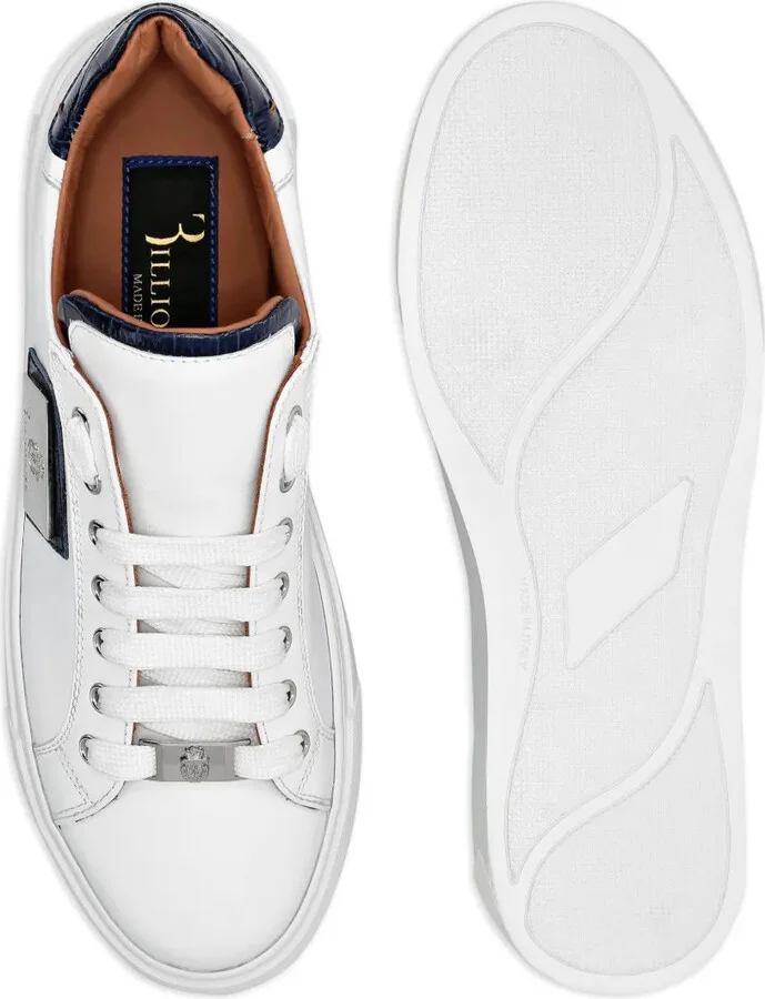 Logo-Plaque Leather Sneakers - Image 3