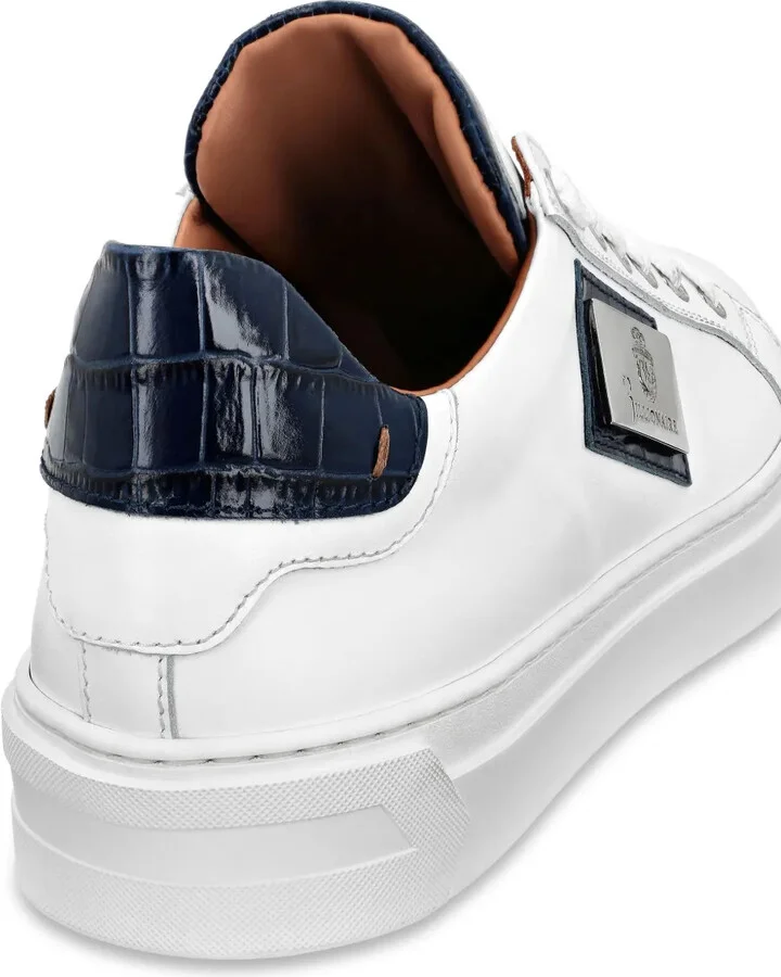 Logo-Plaque Leather Sneakers - Image 4