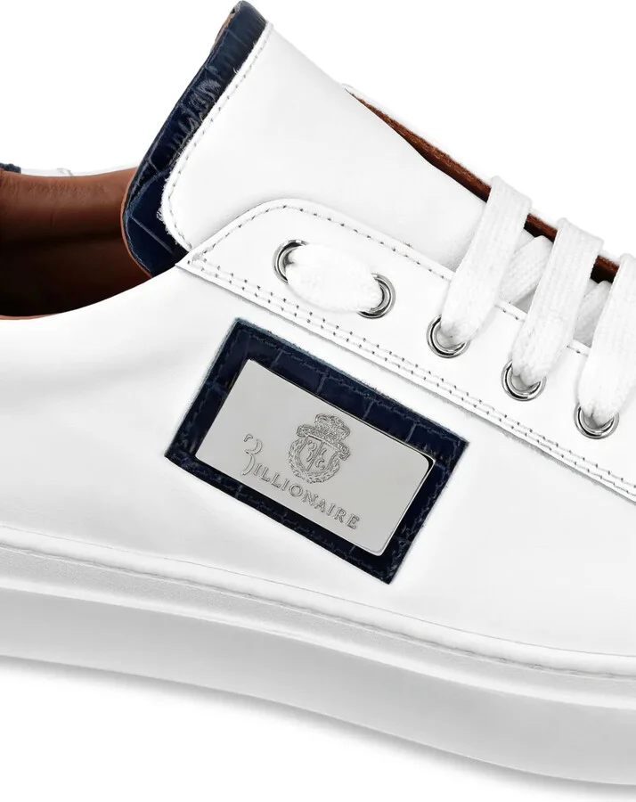 Logo-Plaque Leather Sneakers - Image 5