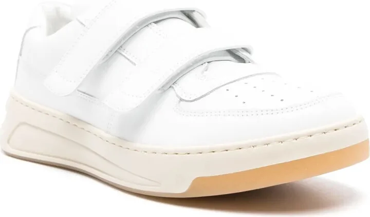Logo-Plaque Leather Sneakers - Image 2