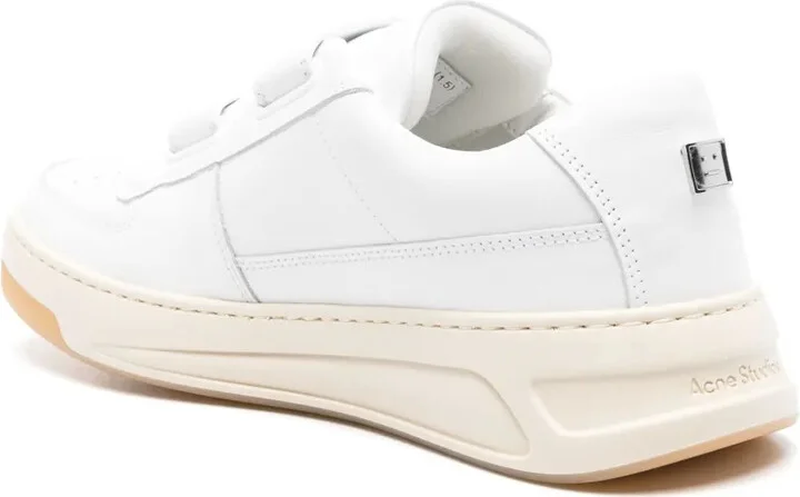 Logo-Plaque Leather Sneakers - Image 3