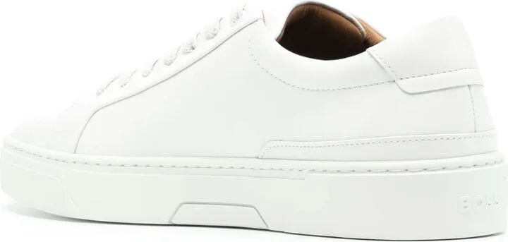 Logo-Plaque Leather Sneakers - Image 3