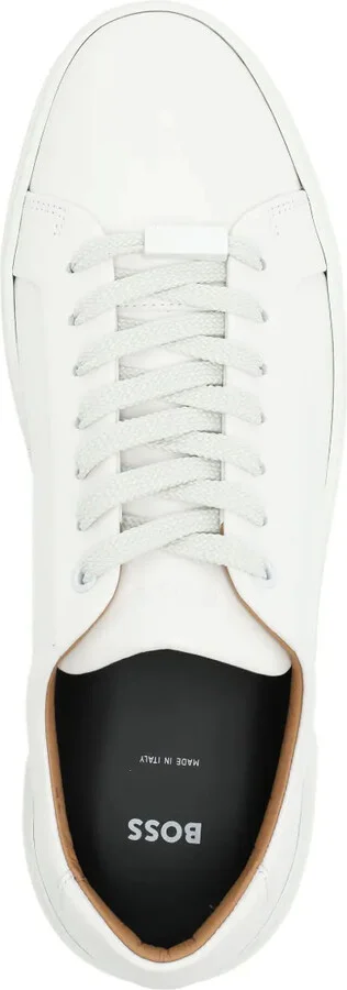 Logo-Plaque Leather Sneakers - Image 4