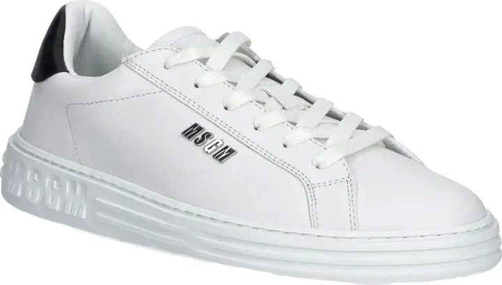 Logo-Plaque Leather Sneakers - Image 2