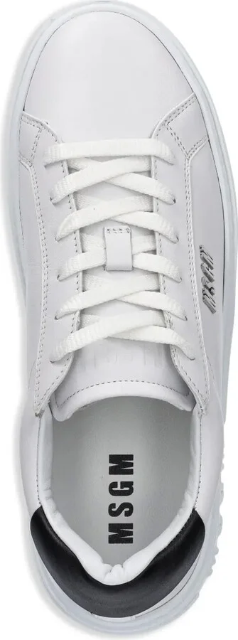 Logo-Plaque Leather Sneakers - Image 4
