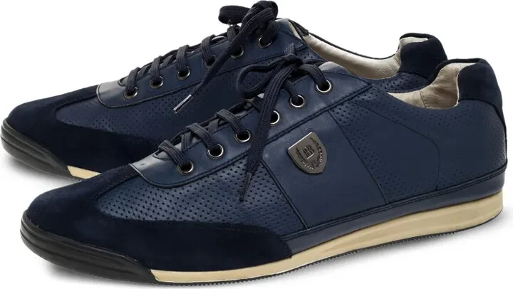 Logo-Plaque Leather Sneakers - Image 3