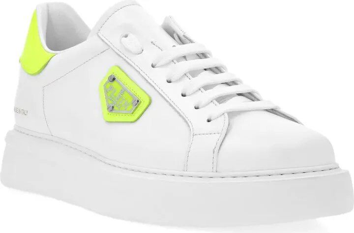 Logo-Plaque Leather Sneakers - Image 2