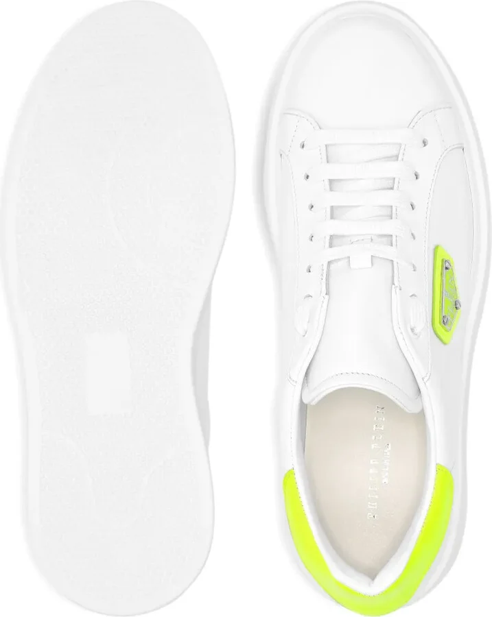 Logo-Plaque Leather Sneakers - Image 3