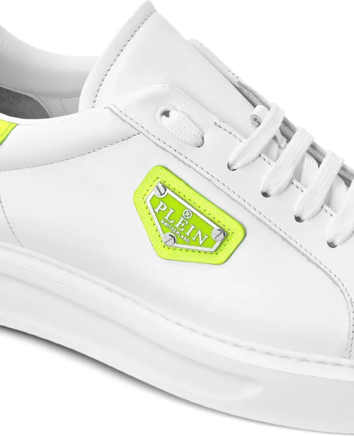Logo-Plaque Leather Sneakers - Image 4