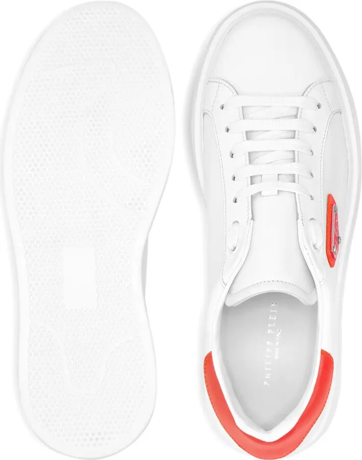 Logo-Plaque Leather Sneakers - Image 3