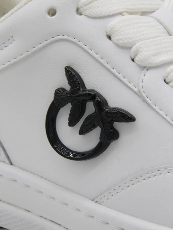 Logo-Plaque Leather Sneakers - Image 3