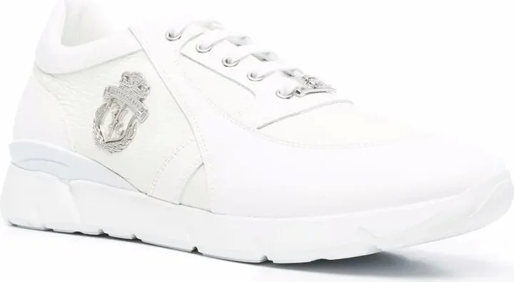 Logo-Plaque Leather Sneakers - Image 2