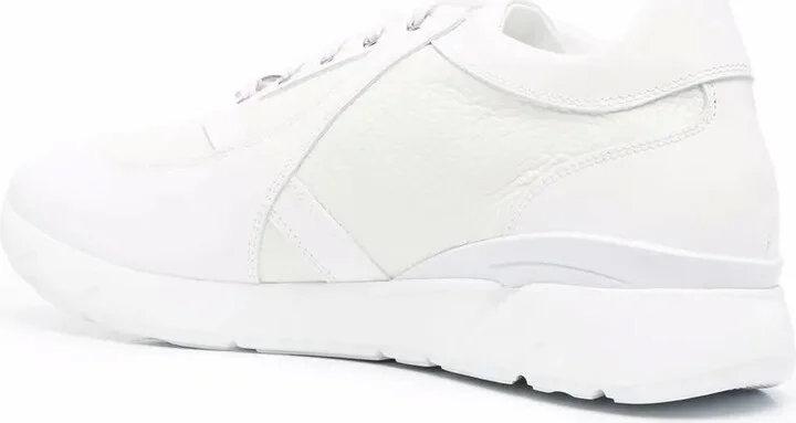 Logo-Plaque Leather Sneakers - Image 3