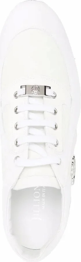 Logo-Plaque Leather Sneakers - Image 4